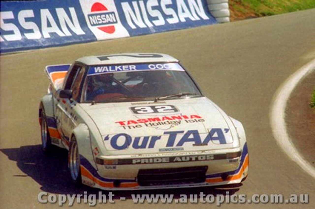 83821 - Johnnie Walker / Gene Cook  Mazda RX7 -  Bathurst 1983 - Photographer Lance J Ruting