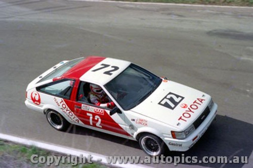 84949 - J. Smith / S. Brook - Toyota Sprinter -  Bathurst 1984 - Photographer Lance Ruting