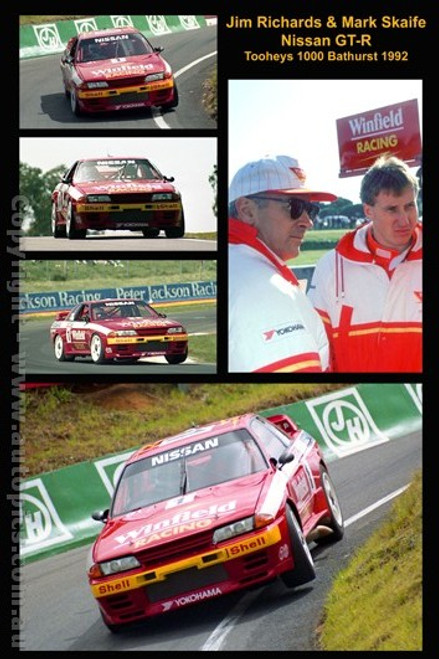 Jim Richards & Mark Skaife  -  A collection of 5  photos from Bathurst 1992 - Nissan GT-R