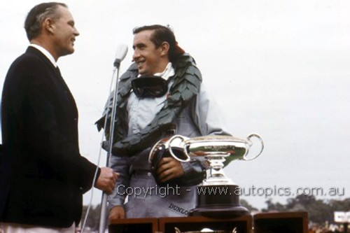 665992 - Jackie Stewart, BRM - Winner of the Sandown 1966 Tasman Race -  Photographer Peter D'Abbs