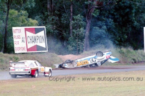 85060 - Ian Stones, Mazda RX7 - Amaroo 7th July 1985 - Photographer Lance J Ruting