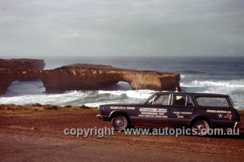 66925 - Chrysler Mobil Performance Test October 1966 - Sydney to Brocken Hill to Adelaide to Sydney - Valiant Regal Safari - Photographer Peter D'Abbs