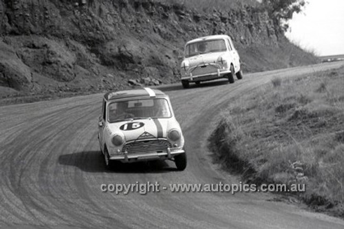 66766  - Ken Stacey & Mal Henderson, Morris Cooper  - Gallaher 500 Bathurst 1966 - Photographer Lance J Ruting