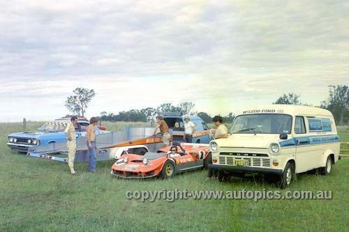 70384 - John Goss Falcon XW GTHO and Tornado Ford  - Oran Park 1970 - Photographer Jeff Nield