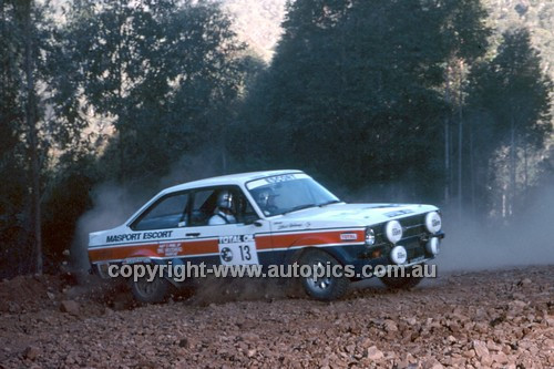 779448 - Blair Robson & Chris Porter, Ford Escort RS 1800 - 1977 Southern Cross Rally - Photographer Lance J Ruting