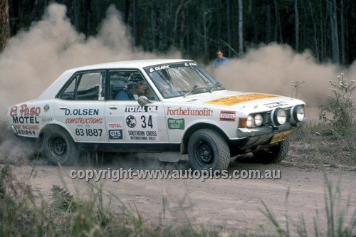 779465 - Brian Clarke  &  Bruce Ryan, Mitsubishi Galant GB - 1977 Southern Cross Rally - Photographer Lance J Ruting