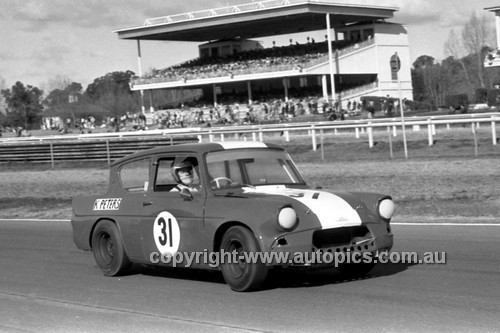 701010 - Kevin Peters, Ford Anglia -  Warwick Farm 12th July 1970 - Photographer Lance J Ruting