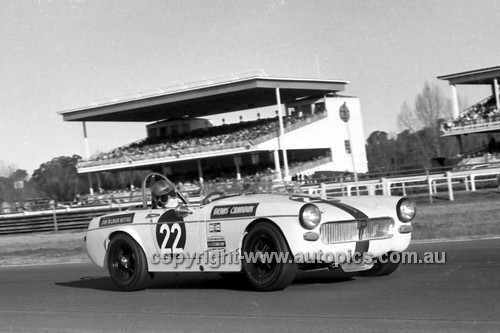 701027 - Denis Cribban, MG Midget -  Warwick Farm 12th July 1970 - Photographer Lance J Ruting