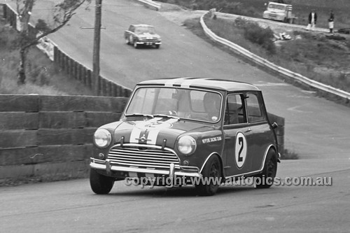 65122 - Peter Manton, Left Hand Drive Morris Cooper S  - Catalina Park Katoomba 1965 - Photographer Bruce Wells