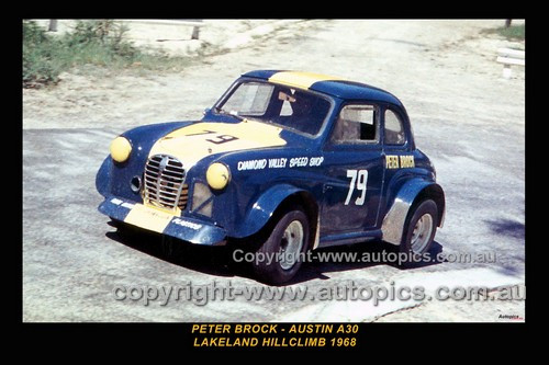 68150-1 - Peter Brock Austin A30 - Templestowe Hillclimb 1968