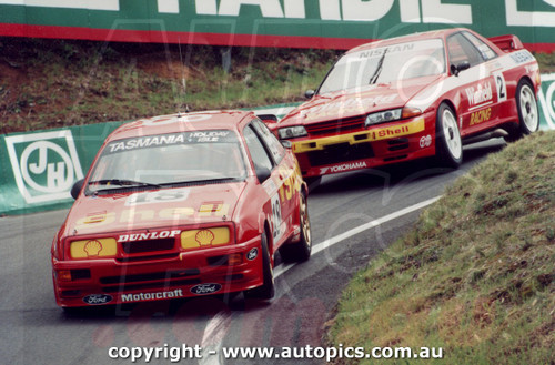 92BA10LR7056 - Terry Shiel, Greg Crick & Cameron McConville, Ford Sierra RS500 also Anders Olofsson & Neil Crompton, Nissan Skyline R32 GT-R, 2nd Outright! - Tooheys 1000, Bathurst, 1992