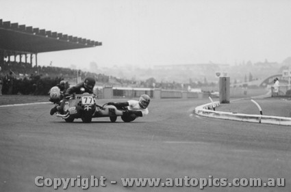 73300 - J. Venditti and T. Cacciotti Triumph - Australian Senior Sidecar GP Sandown 1973