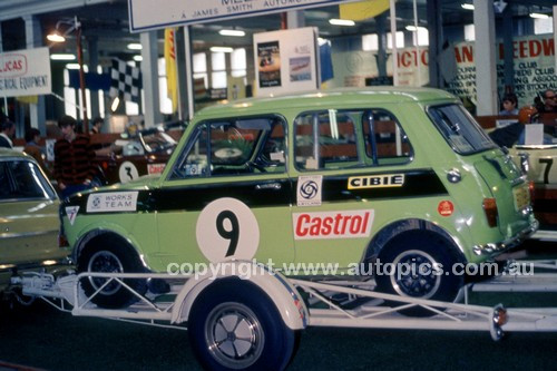 70844 - Works Mini, Melbourne Car Show 1970 - Photographer Alan Smith