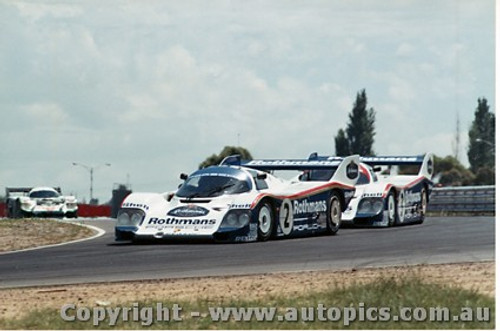 84402 - S. Bellof / D. Bell Porsche 956T & A. Jones / V. Schuppan Porsche 956T - Final Round of the World Sports Car Championship - Sandown 1984