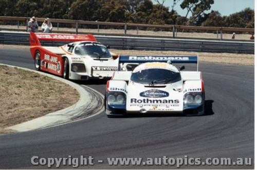 84405 - J. Brabham  Porsche 956T & A. Miedecke / C. Bond Porsche 956T - Final Round of the World Sports Car Championship - Sandown 1984