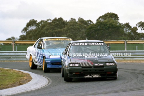 87067 - Murray Carter / Denis Horley & Keiran Wills / Philip Henley, Nissan Skyline - Sandown Castrol 500 1987 - Photographer Peter D'Abbs