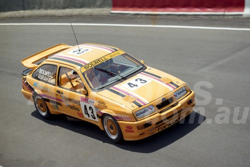 91870 - BRIAN BOLWELL/ ARTHUR ABRAHAMS, FORD SIERRA - 1991 Bathurst Tooheys 1000 - Photographer Ray Simpson