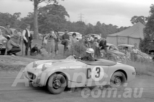 62452 - W. Sorenson  Austin Healey Sprite - Templestowe Hill Climb 1962 - Photographer Peter D'Abbs