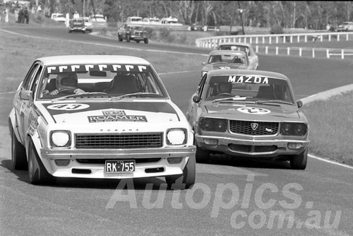 74206 - Ray Kaleda, ToranaSLR 5000 & Tony Farrell Mazda RX3 - Sandown 250 8th September 1974 - Photographer Peter D'Abbs