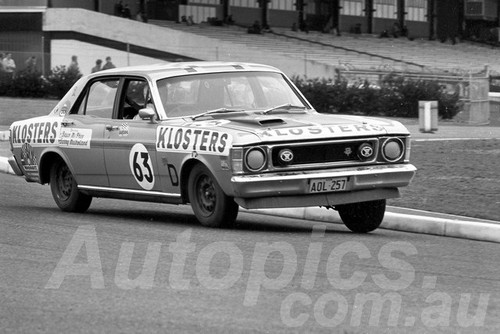 69818 - Bruce  Mcphee & Barry Mulholland  Ford Falcon XW GTHO  - Sandown 14 September 1969 _ Photographer Peter D'Abbs