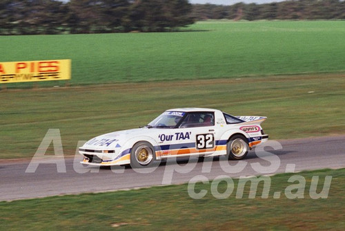 83132 -  Johnnie Walker, Mazda RX7 - Symmons Plains 18th September 1983 - Photographer Keith Midgley