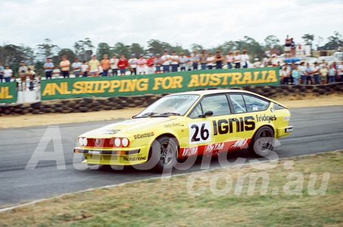 85107 - Colin Bond, Alfa Romeo GTV6 - Symmons Plains, 13th March 1985 - Photographer Keith Midgley