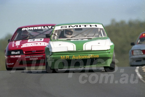 92078 - Warren Smith, Rover Vitesse & John Donnelly, Falcon EB - Sports Sedans Lakeside 3rd May 1992 - Photographer Marshall Cass