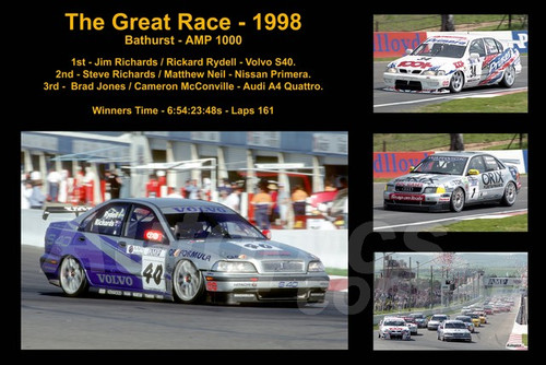650 - A Collage of the first three places at the Bathurst 1998 2 Ltr. AMP 1000