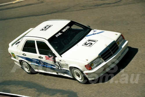 88892 - PHIL WARD / DAVID CLEMENT, MERCEDES-BENZ 190E - Bathurst 1000, 1988 - Photographer Lance J Ruting