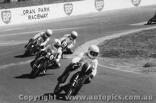 78301 - B. Smith Yamaha  L. Roebuck Waybry  D. Burgess Honda  T. OHara Honda - Australian 125cc Championship Oran Park 1978