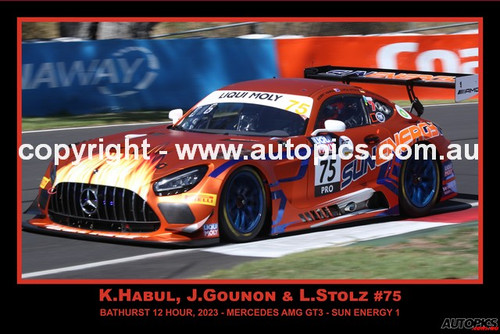 23419  -  Jules Gounon, Luca Stolz, Kenny Habul  - Mercedes AMG GT3, Car 75 - Liqui Molly,  Bathurst 12 Hour Winner 2023