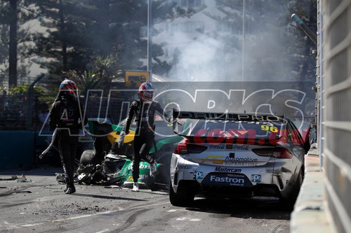 2022508 - Thomas Randle & Macauley Jones - Ford Mustang GT & Holden Commodore ZB - Gold Coast 500,  The Crash, 2022