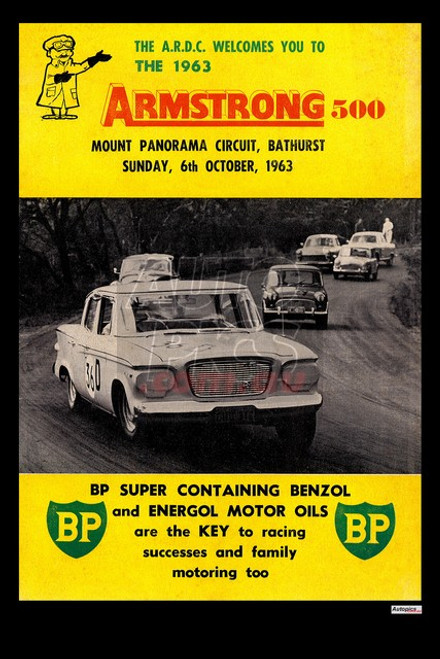 Authentic Design Retro Bathurst Posters, 1963, Armstrong 500