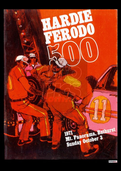 Authentic Design Retro Bathurst Posters, 1971, Hardie Ferodo 500