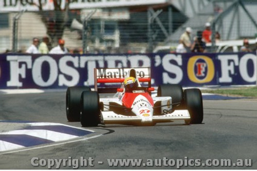 90507 - Ayrton Senna - McLaren Honda - Australian Grand Prix Adelaide 1990