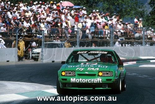 85AGP11CH7001 - Dick Johnson, Australian Grand Prix, Adelaide Street Circiut, 1985,  Ford Mustang 