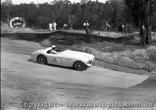 58426 - J. Cleary Austin Healey 100S -  Templestowe 7th Sept. 1958