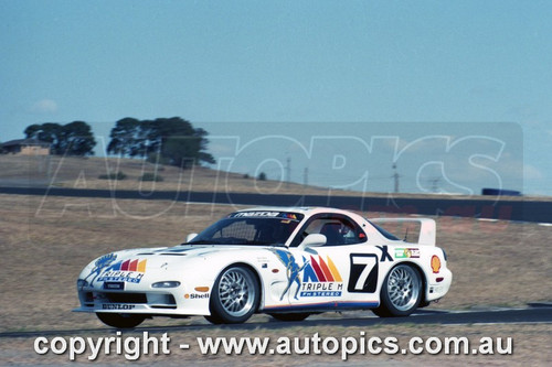 95EC08LR7000 - John Bowe & Dick Johnson, Eastern Creek, 12 Hour, 27/08/1995, Mazda RX-7 SP, WINNERS - Photographer Lance J Ruting