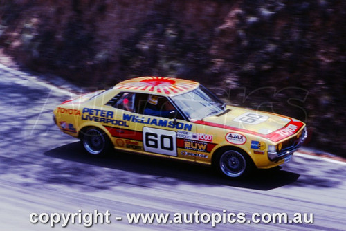 77BA10LR7028 - Peter Williamson & Gary Scott,  Hardie Ferodo 1000, Bathurst, 1977, Toyota Celica,  43 laps completed -  Photographer  Lance J Ruting 77BA10LR7028 - Peter Williamson & Gary Scott,  Hardie Ferodo 1000, Bathurst, 1977, Toyota Celica,  43 laps completed -  Photographer  Lance J Ruting