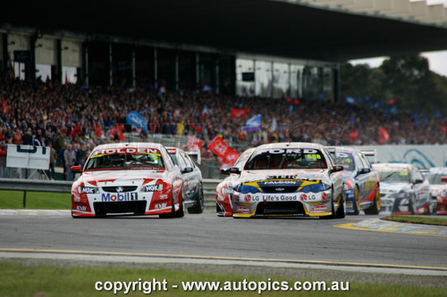 05SA09MC7003 - Craig Lowndes & Yvan Muller, Sandown Betta Electrical 500, Sandown International Motor Raceway, 11th of September, 2005, Ford BA Falcon - Photographer Marshall Cass