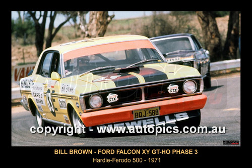 71BA10JN7020-1 - Bill Brown, Hardie-Ferodo 500, Bathurst, 1971, Ford Falcon XY GTHO Phase III