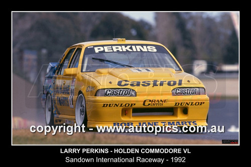 92037-F - Larry Perkins, Sandown International Raceway, 1992, Holden Commodore VL - Photographer Ray Simpson