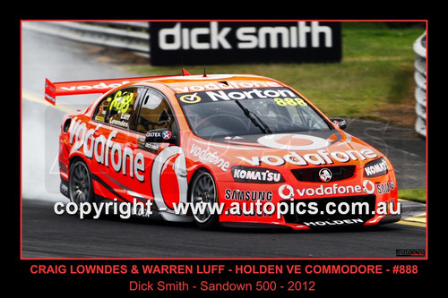12SA09JS7002-F - Craig Lowndes & Warren Luff,  Dick Smith Sandown 500, Sandown International Motor Raceway, 16th of September, 2012, Holden VE Commodore - Photographer James Smith