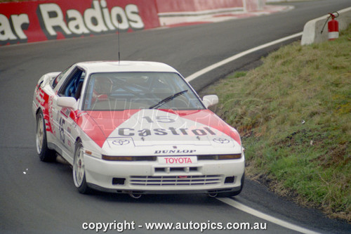 90BA09LR7020 - John Smith, Peter McKay & Mark Poole, Tooheys 1000, Bathurst, 1990, Toyota Supra Turbo A - Photographer - Lance J Ruting