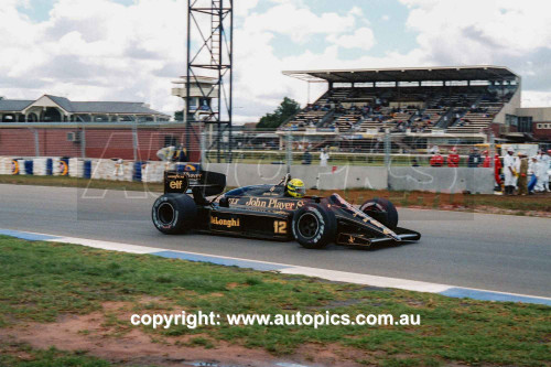 86AGP10KM3030 - Ayrton Senna, Australian Grand Prix,  Adelaide, 1986,  Lotus-Renault - Photographer Keith Midgley