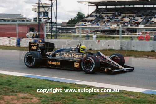 86AGP10KM3031 - Ayrton Senna, Australian Grand Prix,  Adelaide, 1986,  Lotus-Renault - Photographer Keith Midgley