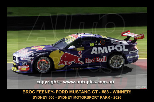 26SMP02JS7002-1 - Dunlop Sydney 500, Sydney Motorsport Park, 2026, Broc Feeney - Ford Mustang GT  - Photographer James Smith