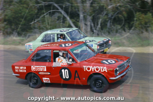 70BA10JN7061 - Brian Sampson & Dick Thurston ,  Toyota Corolla - Hardie Ferodo 500, Mount Panorama, Bathurst, 1970 - Photographer Jeff Nield