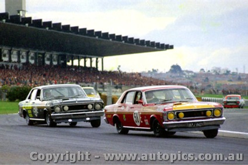 70155 - G. Ritter / G. Knight & T. Roddy  Ford Falcon XW GTHO  -  Sandown 3 Hour 250 - 13th September 1970 - Photographer Jeff Nield