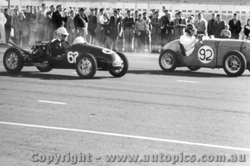 57515 - #62 J. Marston CV Special and #92  J. Flemming Austin 7 -  Fishermen s Bend 16th June 1957